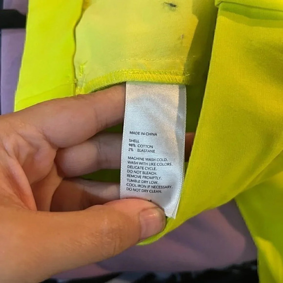 NWT Kate Spade Saturday Modern Easy Pants in Chartreuse - Picture 6 of 6